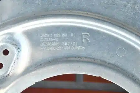 COPERTURA DEL DISCO DESTRO LAMIERA BMW 5 G60 G61 7 G70 6899160